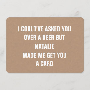 Personalisierte Karte Lustiger Antrag als Trauzeug