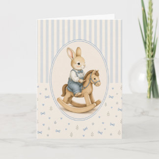 Personalisierte Karte mit Pastell-Vintage-Hasenjun