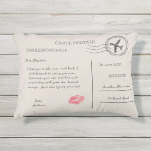 Personalisierte Karte Postale Moderne Kissen Für Draußen