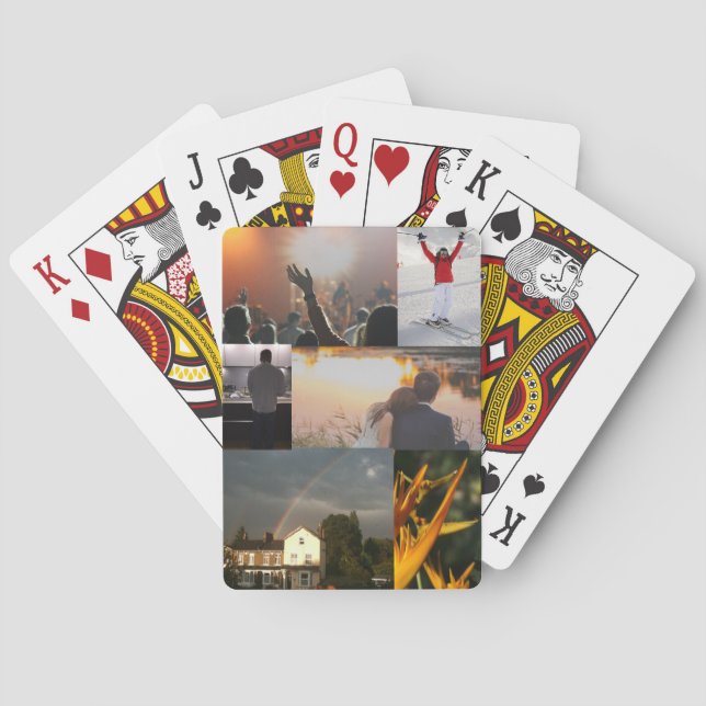 Personalisierte Kartenhalterung mit Fotos Spielkarten (Rückseite)