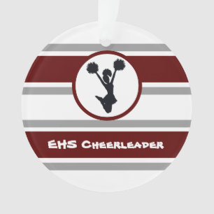 Personalisierte kastanienbraune und graue ornament