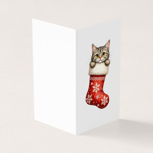 Personalisierte Kätzchen-Weihnachtsstrumpf-Weihnac (Vorderseite)