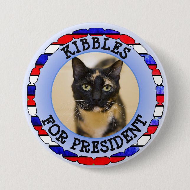 Personalisierte Katze für President Button (Vorderseite)