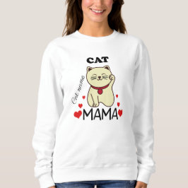 Personalisierte Katze Mama mit Katzenname Sweatshirt