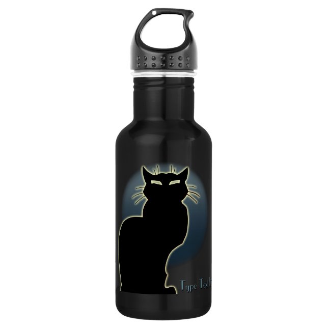 Personalisierte Katze Überflasche Trinkflasche (Vorderseite)