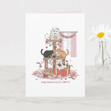 Personalisierte Katze Valentinstag-Grußkarte
