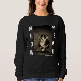 Personalisierte Katzen-Fotovorlage Frauen Sweatshi Sweatshirt