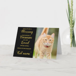Personalisierte Katzen-Mitgefühlskarte mit Foto, H Karte