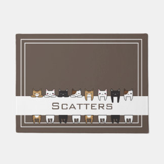 Personalisierte Katzen Nahrungs- und Wassermatte Fußmatte