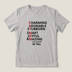 Personalisierte Katzenmutter Katzenliebhaberin  Tri-Blend Shirt