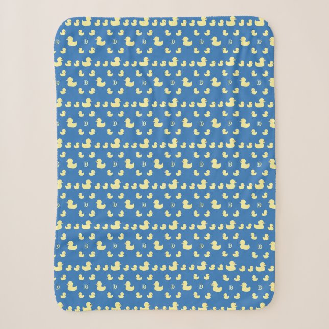 Personalisierte Kautschukherden Blue Baby Kids Sherpadecke (Vorderseite)
