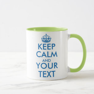 Personalisierte Keep Calm und Text-Tasse Tasse