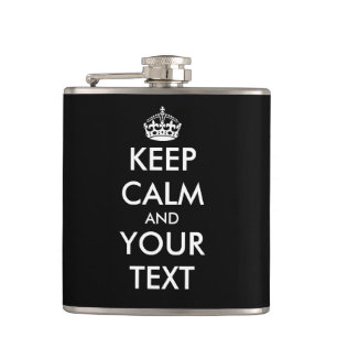 Personalisierte KeepCalm Geschenkflasche für Flachmann