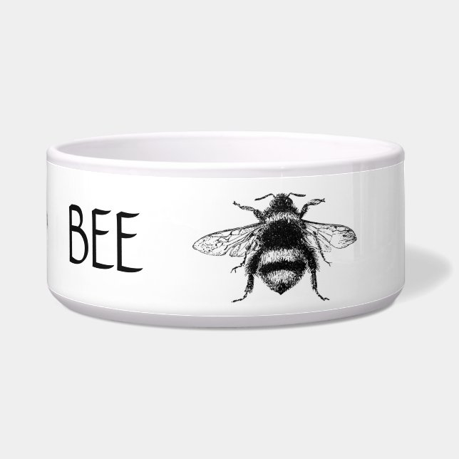 Personalisierte Keramik Bowl - Bienenwasserkasten Napf (Rechts)