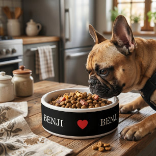 Personalisierte Keramik-Hunde-Schale mit Namen & r Napf