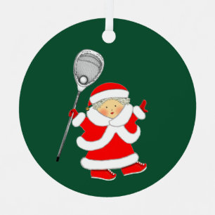 Personalisierte Keramik Lacrosse Ornament Aus Metall