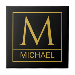 Personalisierte Keramik mit Initial & Name Fliese