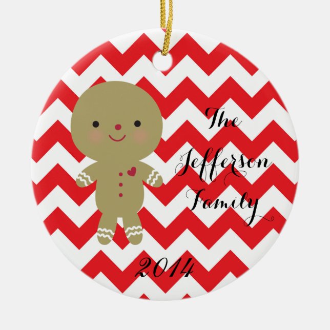 Personalisierte Keramik Ornament (Vorne)