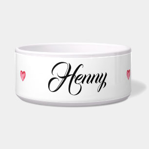 Personalisierte Keramik Pet Bowl mit Herz Napf