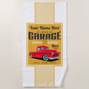 Personalisierte Kfz-Garage Strandtuch
