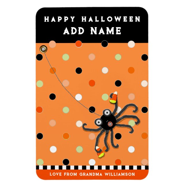Personalisierte Kid-Halloween-Karte Magnet (Vertikal)