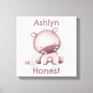 Personalisierte Kids-Affirmation Honestgraues Hi Leinwanddruck