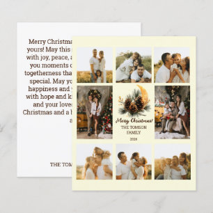 Personalisierte Kiefernzapfen und Mond-Weihnachtsd