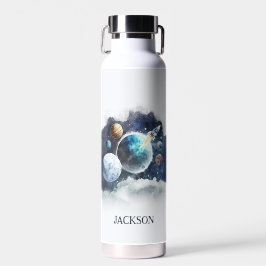 Personalisierte Kinder auf dem Raumfahrtschiff Trinkflasche