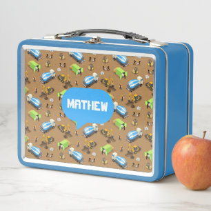 Personalisierte Kinder-Baumaschinen Metall Brotdose