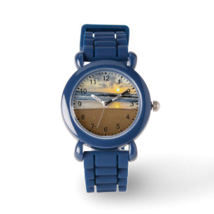 Personalisierte Kinder Boys Baseball beobachten Armbanduhr