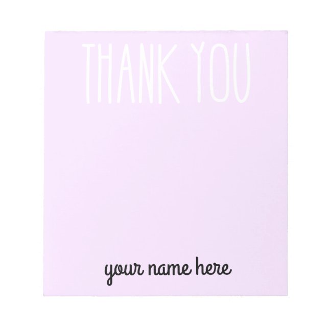 Personalisierte Kinder Danke Notepad Notizblock (Vorderseite)