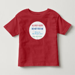 Personalisierte Kinder Fütterte keinen Allergieala Kleinkind T-shirt