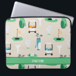 Personalisierte Kinder Golfer Golfcart Golfing Spo Laptopschutzhülle<br><div class="desc">Vater,  Grampa oder ein anderer Personalisierter Name Golfer Golfcart Golfing Sporty Pattern. Golfwagen,  Golfbälle,  Golf-T-Shirts,  Golfclubs,  die alle auf dem Golfplatz liegen,  Sportdesign. Ändern Sie den Namen.</div>