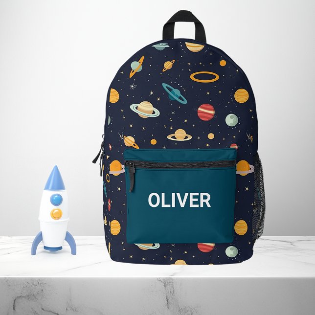 Personalisierte Kinder Niedlicher Weltraum Bedruckter Rucksack (Von Creator hochgeladen)