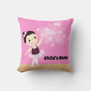 Personalisierte Kinder Pink Ballerina Kissen