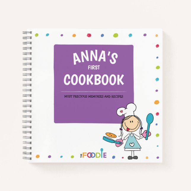 Personalisierte Kinder Rezept Buch (Vorderseite)