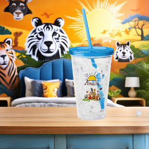 Personalisierte Kinder-Tiere Acryltrinkbecher
