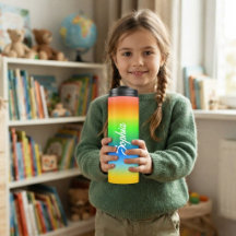 Personalisierte Kinder-Trinkflasche, Bunte Individ