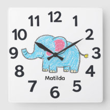 Personalisierte Kinder-Wanduhr