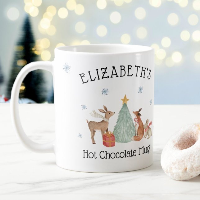 Personalisierte Kinder Weihnachtslebewesen Heiße L Kaffeetasse (Von Creator hochgeladen)