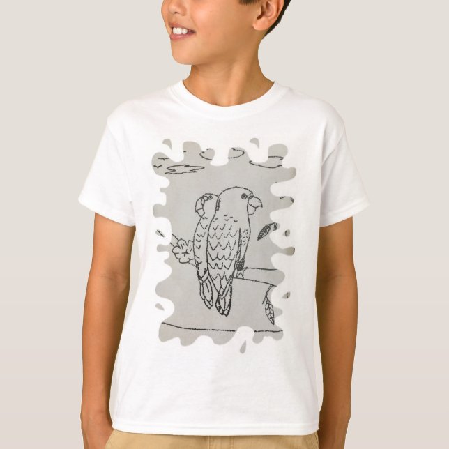 Personalisierte Kinder Zeichnend T-Shirt (Vorderseite)