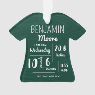 Personalisierte Kinderankündigung Weihnachten Ornament