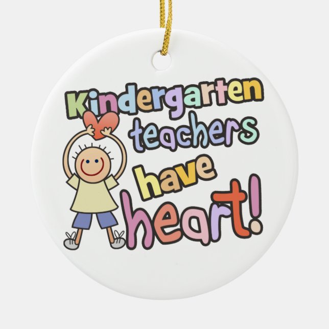 Personalisierte Kindergärtnerin-Verzierung Keramikornament (Vorne)