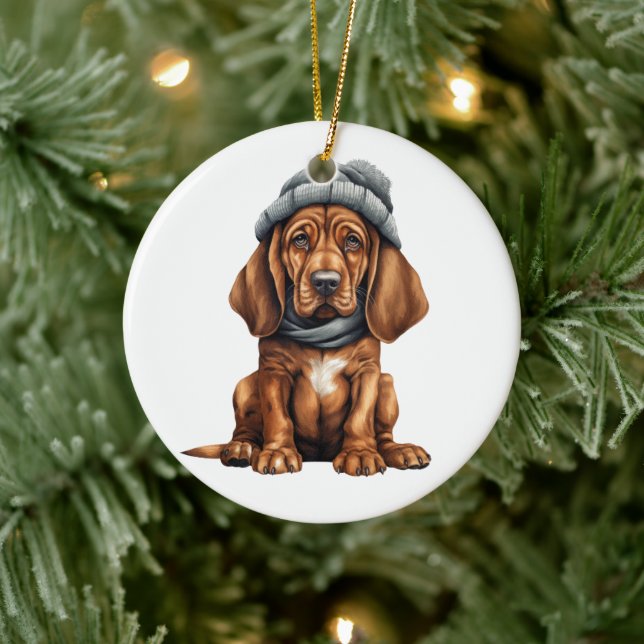 Personalisierte Kinderhunde Kunst Keramik Ornament (Baum)