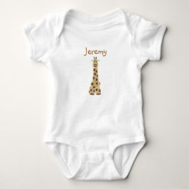 Personalisierte Kinderkleidung - Giraffe Baby Strampler