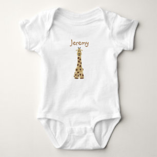 Personalisierte Kinderkleidung - Giraffe Baby Strampler