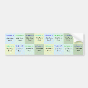 Personalisierte Kindernamen-Aufkleber; Autoaufkleber