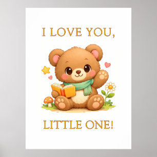 Personalisierte Kinderposter Märchen-Lesebär Poster