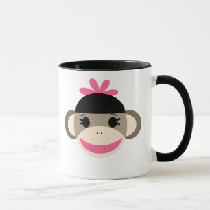 Personalisierte Kindersocken-Affe-Tasse Tasse