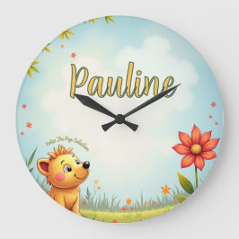 personalisierte Kinderuhr - kundenspezifischer Nam Große Wanduhr